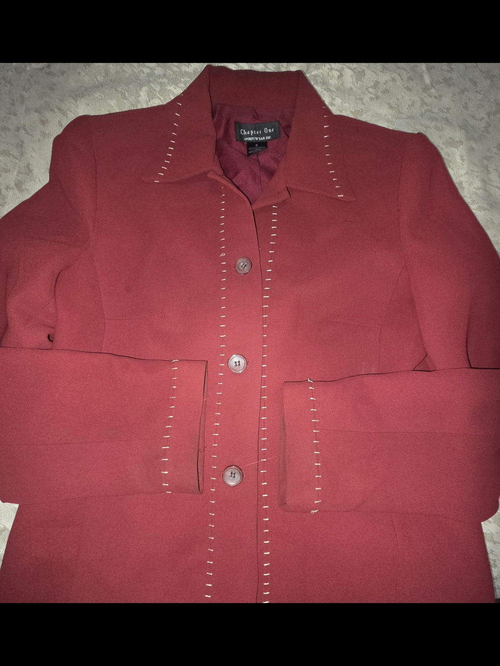 Chapter One Sportswear Red Dress Jacket Tailored Blazer Professional‎ Office